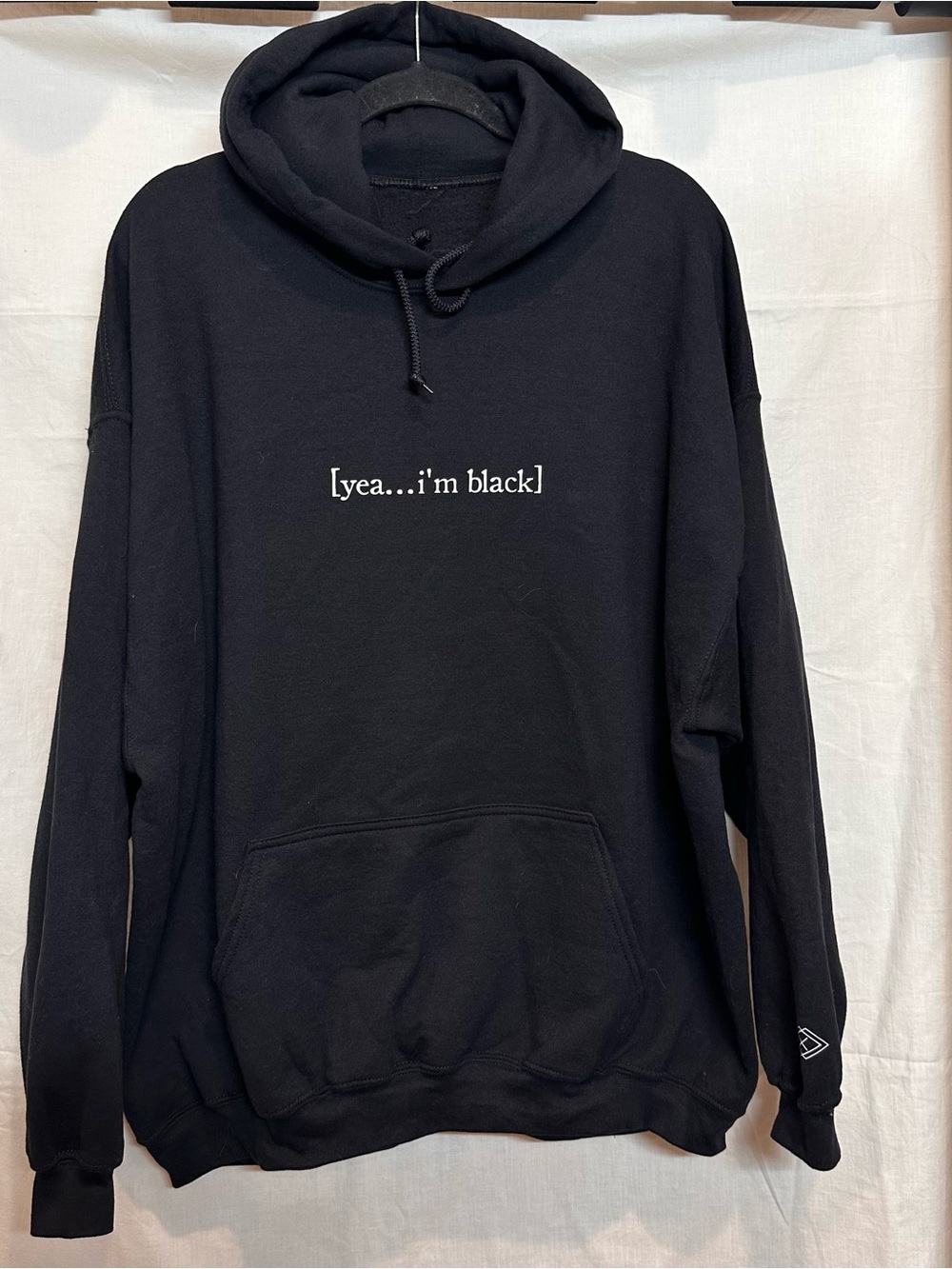 📌 yib the brand "[yea...i'm black]" Graphic Hoodie - Black Oversized Sweatshirt